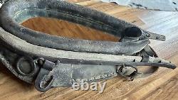 Antique Vintage Rustic Leather Horse Collar Mirror