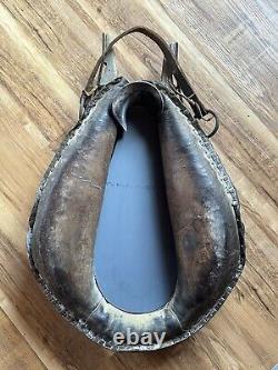 Antique Vintage Rustic Leather Horse Collar Mirror