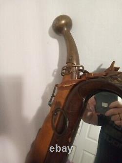 Antique Vintage Rustic Leather Horse Collar Mirror