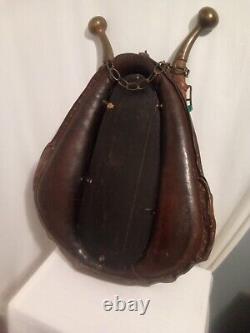 Antique Vintage Rustic Leather Horse Collar Mirror