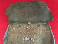 Antique Vintage WW1 Leather US Cavalry Military Saddle Bags