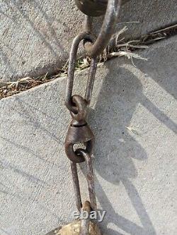 Antique Vintage Western Cowboy Horse Hobbles Leather iron chains