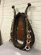 Antique Vtg Leather Horse Collar Yoke Mirror With Accessories Brass Wood Beauty