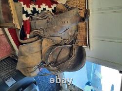Antique Western Vintage Leather High Back Horse Saddle