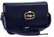 Auth CELINE Logos Horse Carriage Shoulder Bag Navy Leather Vintage Italy