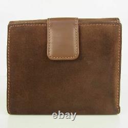 Auth GUCCI Vintage Horse Bit Leather Double W Snap Wallet Purse Italy 12353b
