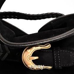 Authentic 1993 Vintage Barry Kieselstein-Cord Suede Horse-head Bucket Handbag