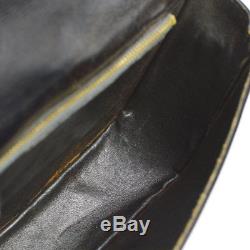 Authentic CELINE Horse Carriage Shoulder Bag Black Leather Italy Vintage LP00188
