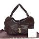 Authentic CELINE Logos Horse Carriage Hand Bag Leather Brown Vintage 61J549