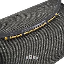 Authentic COMTESSE Horse Hair Clutch Bag Gray Leather Vintage GHW RK10435
