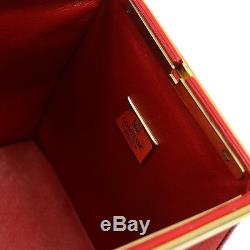 Authentic COMTESSE Horse Hair Hand Bag Red Vintage GHW Germany GOOD JT05946