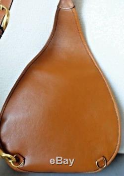 Authentic GUCCI Vintage Horse Bit Body Bag Shoulder Bag Brown Leather 1371