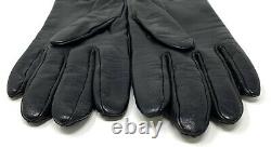 Authentic GUCCI Vintage Horse Bit Leather Gloves #7.5 Black Gold Rank AB+