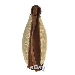 Authentic HERMES Vespa PM Shoulder Bag Beige Horse Hair Leather Vintage KA01593