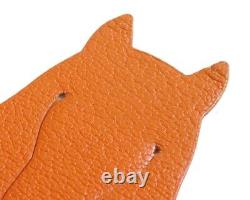 Authentic Hermes Vintage Pikabook Horse Bookmark Leather
