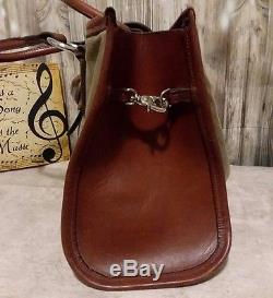 Authentic Rebecca Ray Vintage Horse Head leather Hand Bag horse racing country