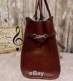 Authentic Rebecca Ray Vintage Horse Head leather Hand Bag horse racing country