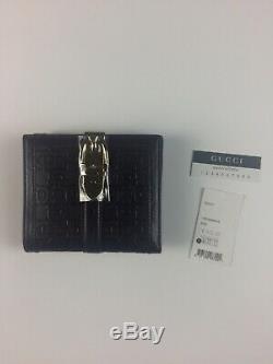 Authentic VINTAGE Gucci Horse Bit Embossed Leather Bifold Wallet NEW WITH TAGS