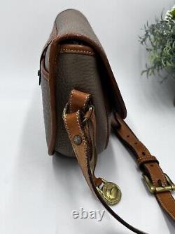 Authenticated Dooney & Bourke Vintage ALW Taupe Saddle Bag Cavalry Troop USA