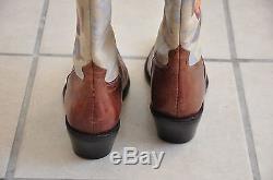 BARELY WORN Vintage Matisse Brown Leather Painted Cowboy Horse Western Boots 10M