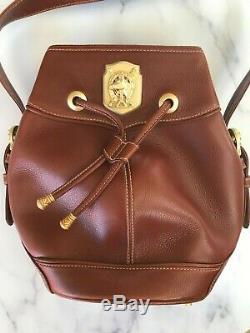 BARRY KIESELSTEIN CORD Vintage Leather Bucket Bag Gold Horse detailing