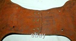 BEAUTIFUL 1910's WWI Vintage WESTERN ROUGHOUT HEAVY LEATHER HORSE SADDLE BAGS