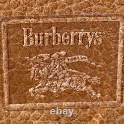 BURBERRY Vintage Leather 2way Shoulder Bag Horse Logo Brown Used Very Good JPN