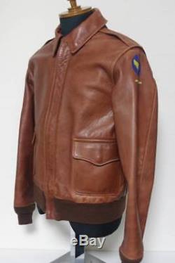 BUZZ RICKSON'S A-2 Jacket Men's Horse Leather Brown Size 38 Vintage Rare Y08A
