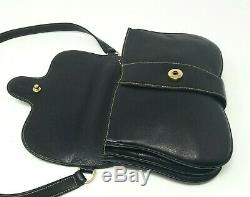 Barry Kieselstein Cord Horse Wave Black Leather Shoulder Hand Bag Vintage RARE