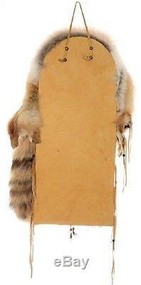 Beautiful 39 Vintage Fox, Rabbit Fur, Horse Hair Leather Cradle Board