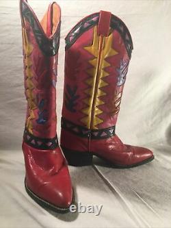 Beverly Feldman Horse Riding Women's Cowboy Boots Size 7 M Vintage Made in Spain