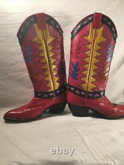 Beverly Feldman Horse Riding Women's Cowboy Boots Size 7 M Vintage Made in Spain