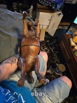 Big VINTAGE Leather Horses(READ DESCRIPTION)