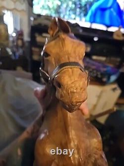 Big VINTAGE Leather Horses(READ DESCRIPTION)