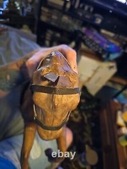 Big VINTAGE Leather Horses(READ DESCRIPTION)