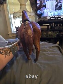 Big VINTAGE Leather Horses(READ DESCRIPTION)