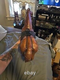 Big VINTAGE Leather Horses(READ DESCRIPTION)