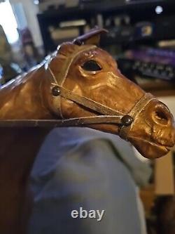 Big VINTAGE Leather Horses(READ DESCRIPTION)