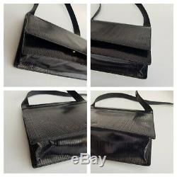 CELINE Bag. Céline Vintage Black Leather Horse Carriage Shoulder Bag