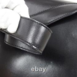 CELINE Horse Carriage Shoulder Bag F/09 Purse Black Leather Vintage Italy 30431
