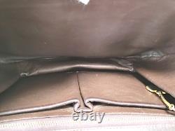 CELINE Horse Carriage Shoulder bag Purse Leather Brown Vintage Auth