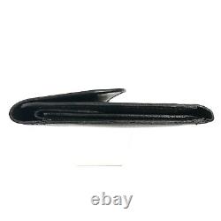 CELINE Long Wallet Vintage Horse Carriage logo Black Leather Auth From JAPAN