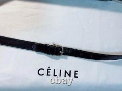 CELINE Shoulder Bag Black Horse bit Gold Hardware Vintage Leather Authentic