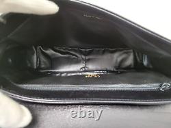 CELINE Shoulder Bag Purse Horse Carriage Leather Vintage Black Auth