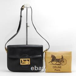 CELINE Shoulder bag Horse Carriage Leather Black #A36