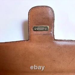 CELINE Shoulder bag PVC Leather Horse Carriage Triomphe Brown Vintage Authentic