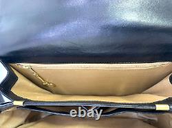 CELINE Vintage Bag Shoulder Bag Horse Carriage Buckle Leather Black Authentic