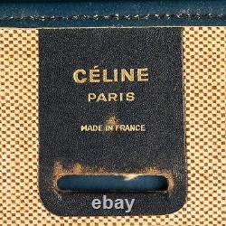 CELINE Vintage Canvas Shoulder Bag Horse & Carriage Logo Celine Paris