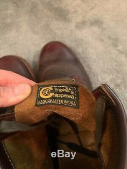 CHIPPEWA Men's Aldrich Crazy Horse Work Boots Vintage 190IM29 Sz 10.5 Leather
