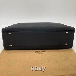 Celine Hand Bag Horse Carriage Leather Black W13.8 x H9.5 x D4 Vintage